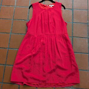 Madewell Red Silk Dress Size 12